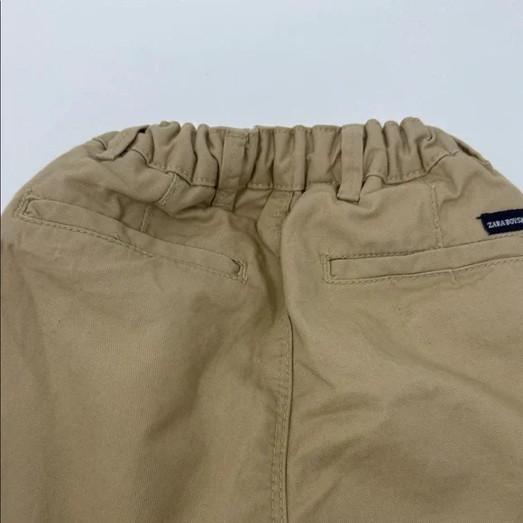 Zara Boys Kids Tan Pants zipper and pockets size 3/4 adjustable waist - Picture 6 of 11